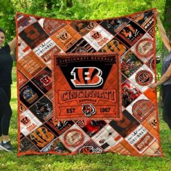 American Football Team Cincinnati Bengals Collection Combined Collection Quilt Blanket