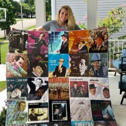 American Singer Frank Sinatra Vintage Quilt Blanket