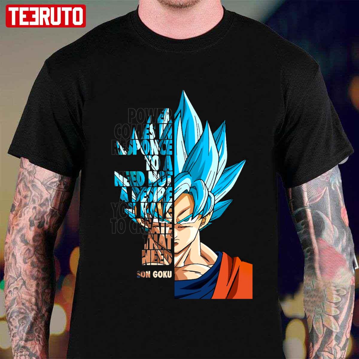 Anime Goku Face Quote Dragon Ball Unisex T-shirt