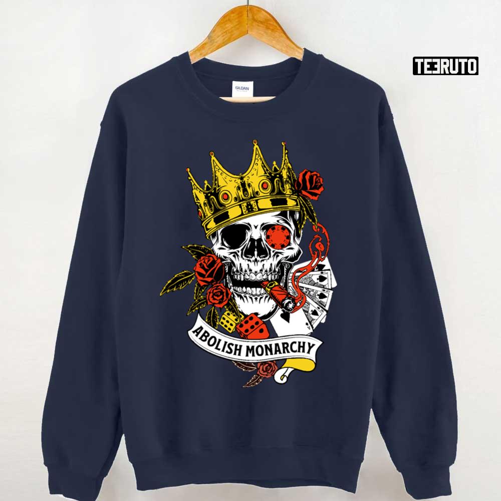 Anti Monarchy Abolish Royals Skull Art Unisex T-Shirt