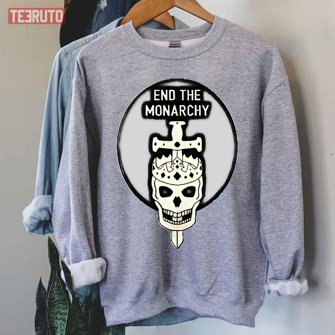 Anti Monarchy Skull And Crown Unisex T-Shirt
