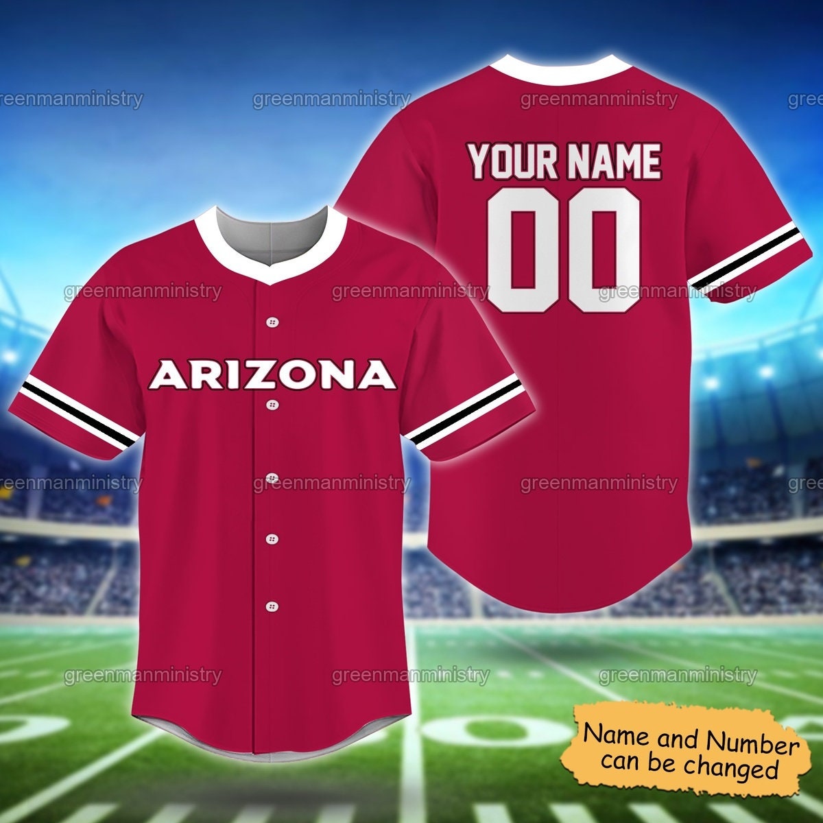 Arizona Baseball Personalized Name And Number Jersey Baseball Shirt