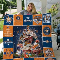 Astros Never Settle Houston Astros Christmas Quilt Blanket
