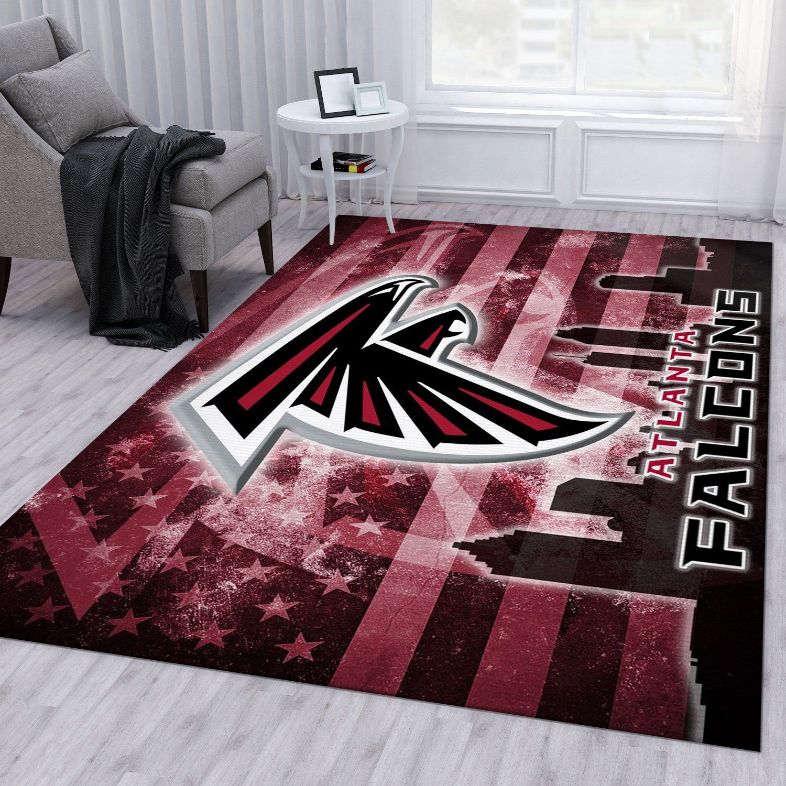 Atlanta Falcons NFL Rug Bedroom Rug Christmas Gift US Decor