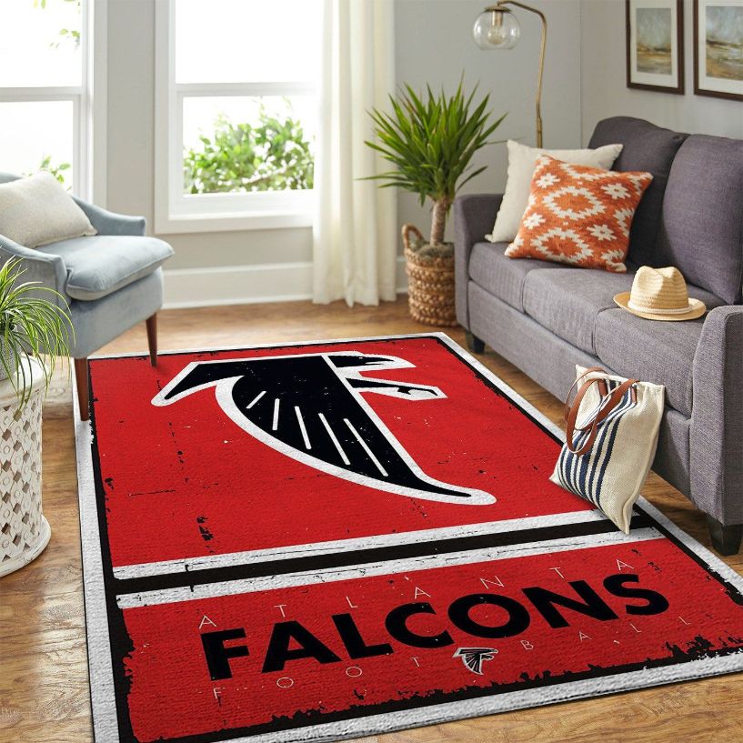 Atlanta Falcons Nfl Team Logo Retro Style Nice Gift Home Decor Rectangle Area Rug