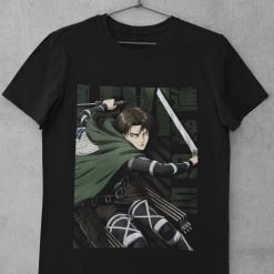 Attack On Titan Levi Ackerman Shingeki No Kyojin Japanese Anime Design Unisex T-Shirt