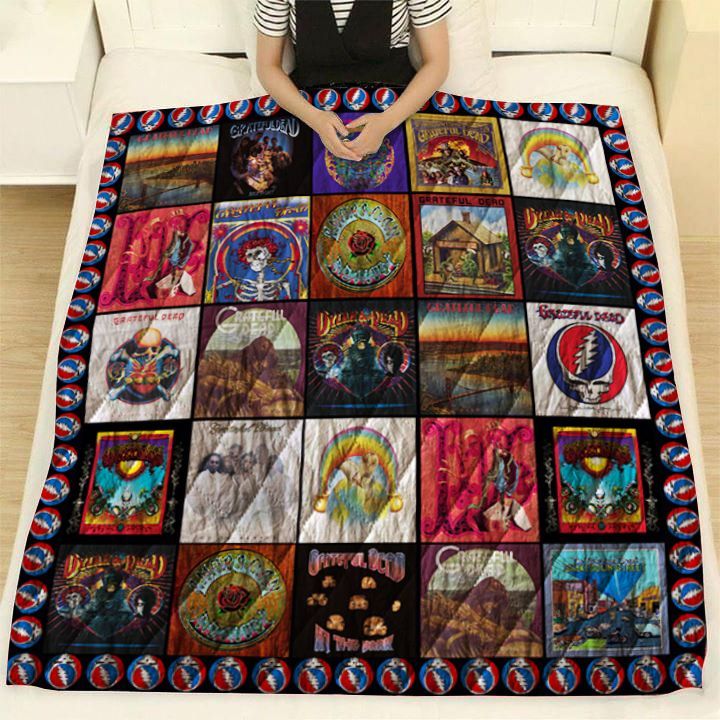 Awesome Grateful Dead Quilt Blanket