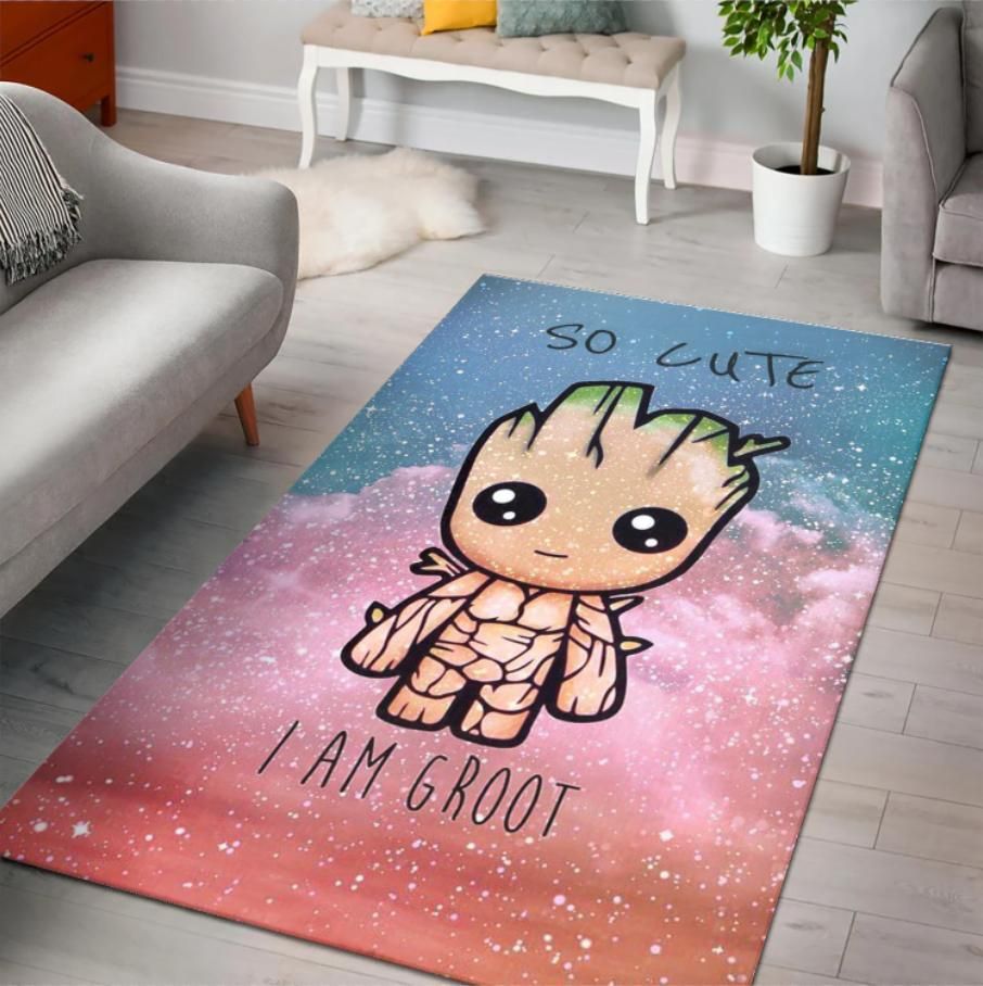 Baby Groot Cute Kids Room Area Rug Rugs For Living Room Rug Home Decor