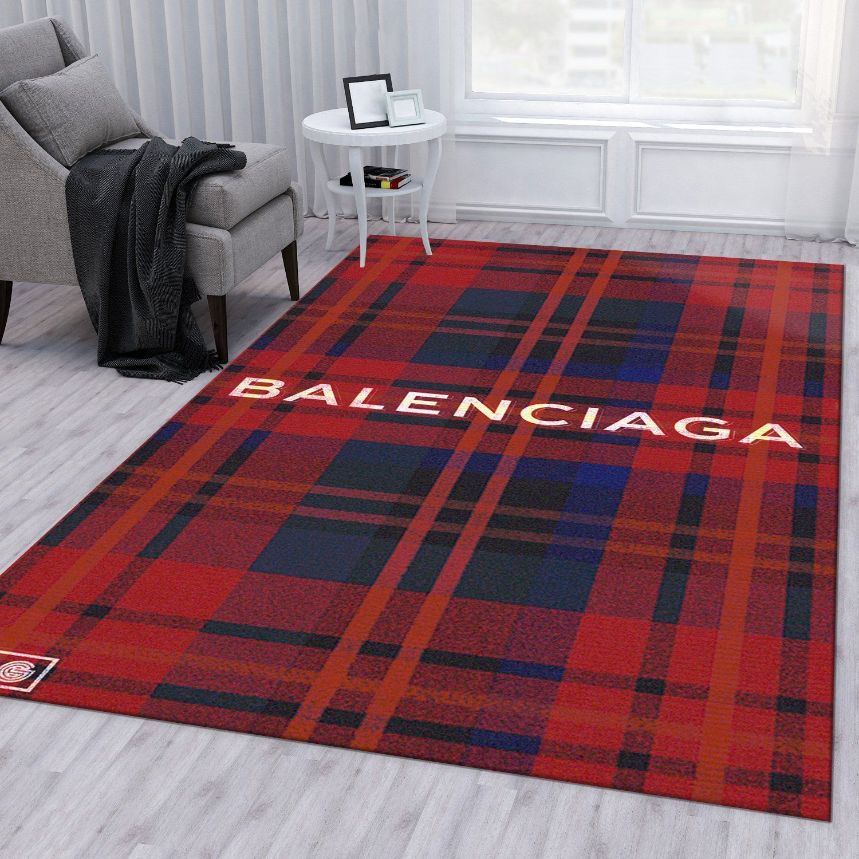 Balenciaga Area Rug For Christmas Fashion Brand Rug Living Room Rug Christmas Gift US Decor