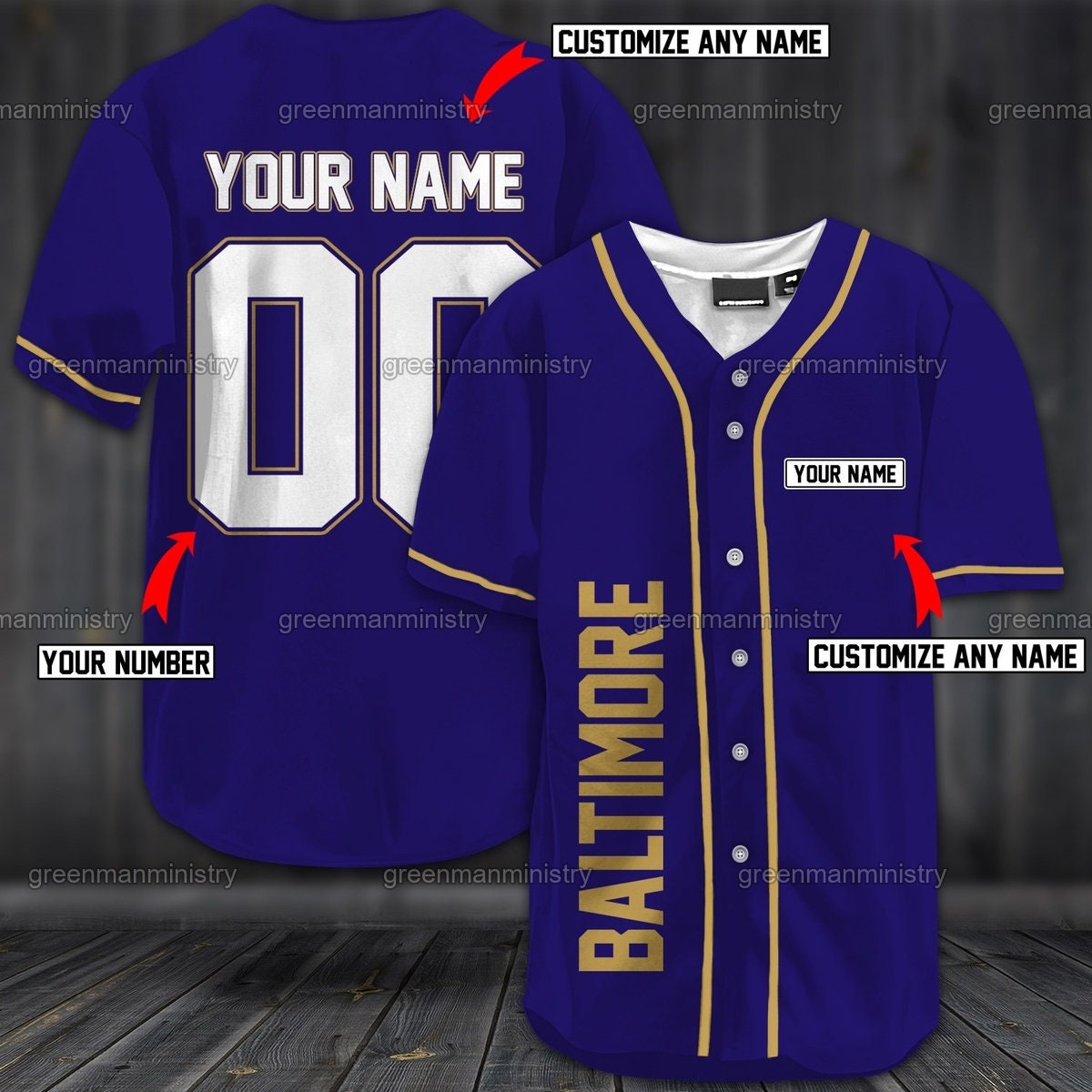 Baltimore Baseball Jersey Sports Custom Name And Number Jersey Baseball Shirt