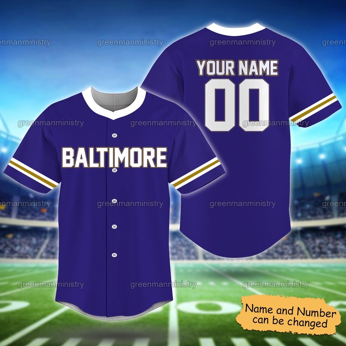 Baltimore Baseball Name And Number Customize Jersey Baseball Shirt