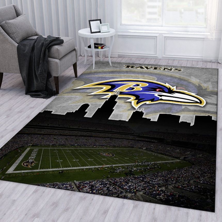 Baltimore Ravens Nfl Area Rug For Christmas Living Room Rug Christmas Gift US Decor