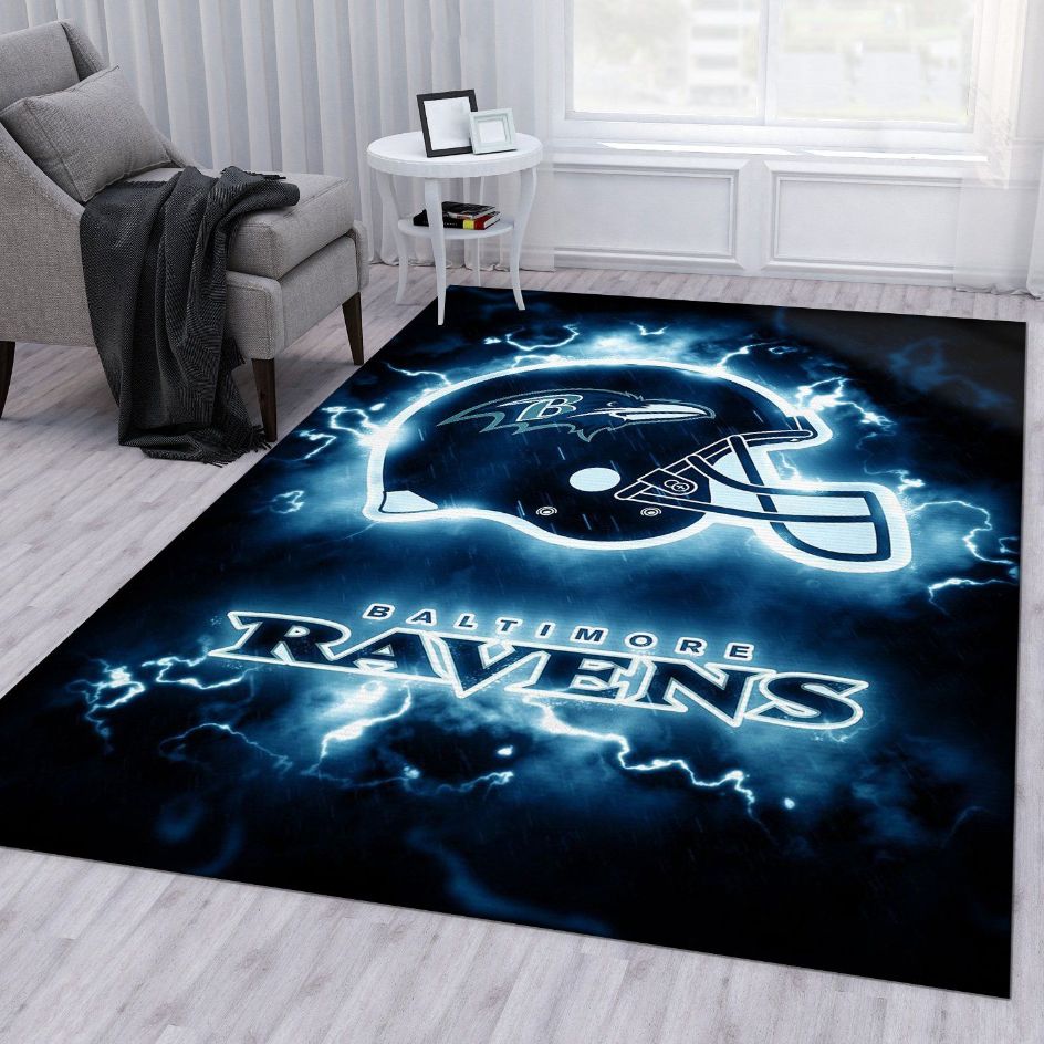 Baltimore Ravens NFL Rug Bedroom Rug Christmas Gift US Decor