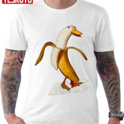 Banana Duck Walking Ducking Funny Unisex T-Shirt