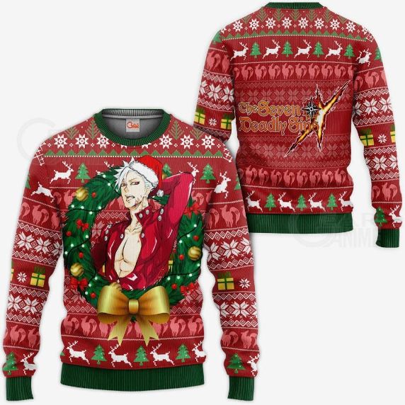 Bandit Ban Ugly Christmas Seven Deadly Sins Xmas Knitted Sweater