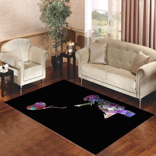 banksy heart galaxy Living room carpet rugs