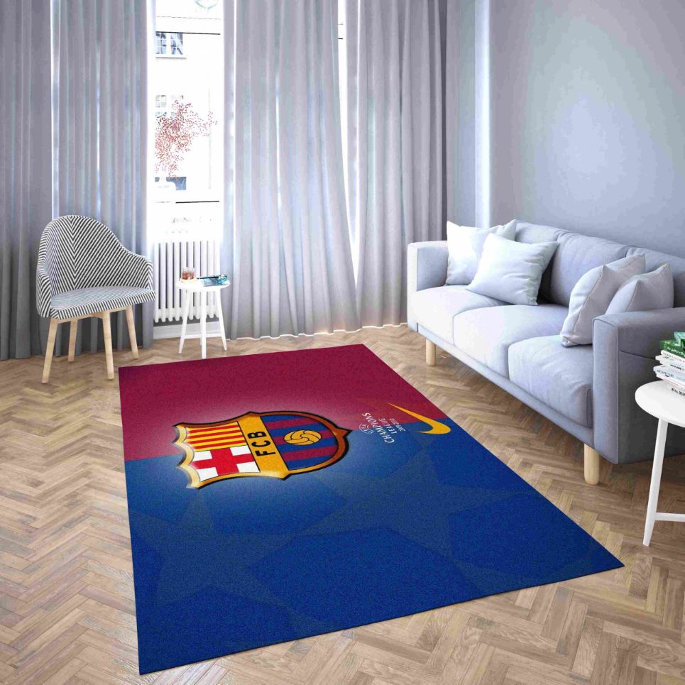 Barcelona Blue And Red Football Club Carpet Living Room Rugs