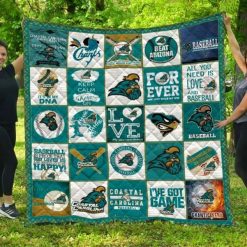 Baseball Ncaa Coastal Carolina Chanticleers Collection Collected Quilt Blanket