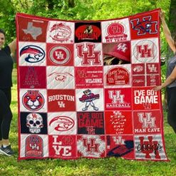 Baseball Ncaa Houston Cougars Collection Quilt Blanket