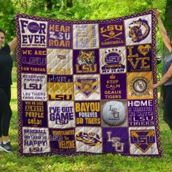 Bayou Forever Ncaa Lsu Tigers Love Quilt Blanket
