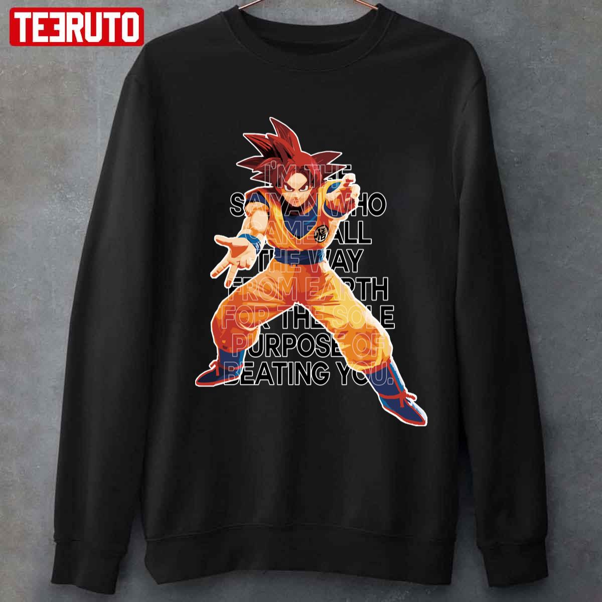 Beating You Son Goku Dragon Ball Typo Unisex T-shirt
