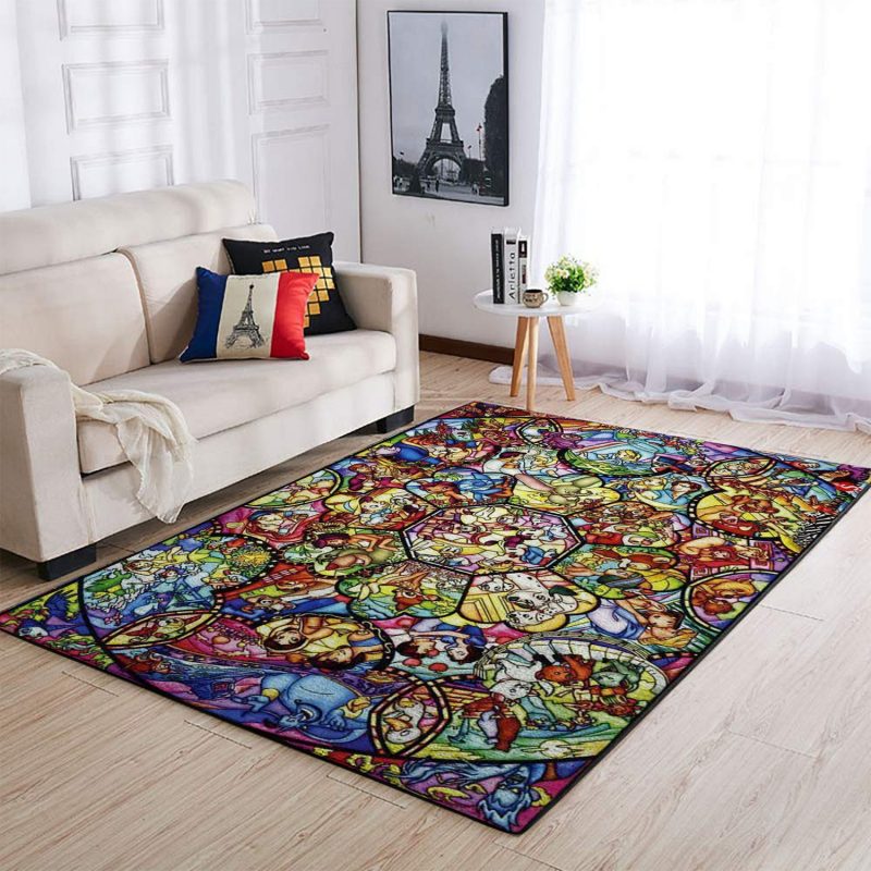 Beautiful Disney Characters Art Living Room Rug Carpet