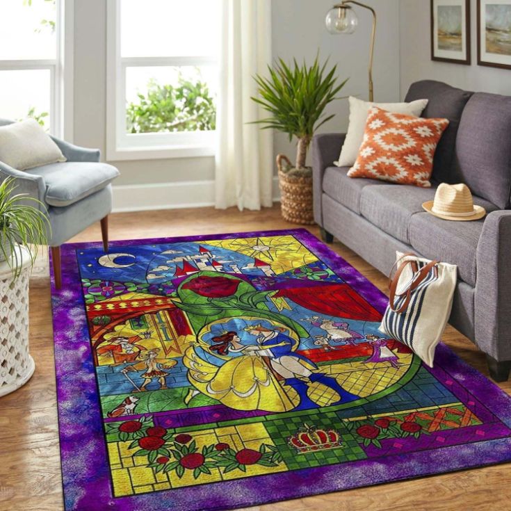 Beauty And The Beast Disney Ver 1 Living Room Area Rug Carpet,  Kitchen Rug,  US Gift Decor