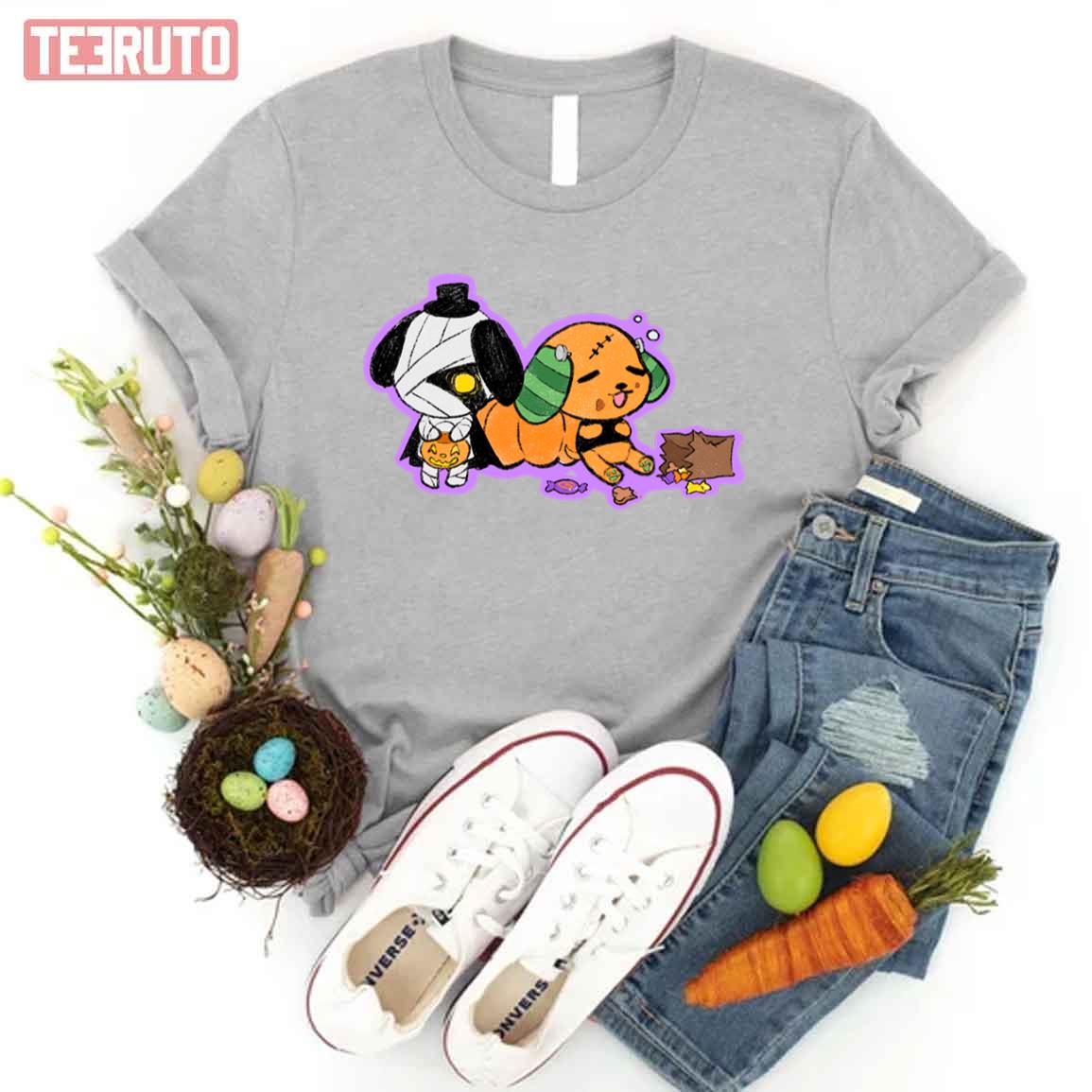 Biskit And Lucky Have A Happy Halloween Animal Crossing Unisex T-shirt