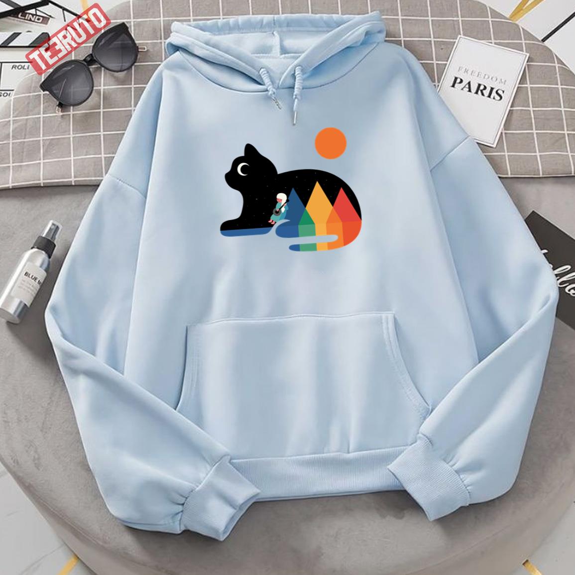 Black Cat Moonlight Serenade Unisex Hoodie