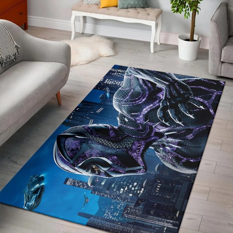 Black panther marvel movie film Big lebowski carpet living room rugs