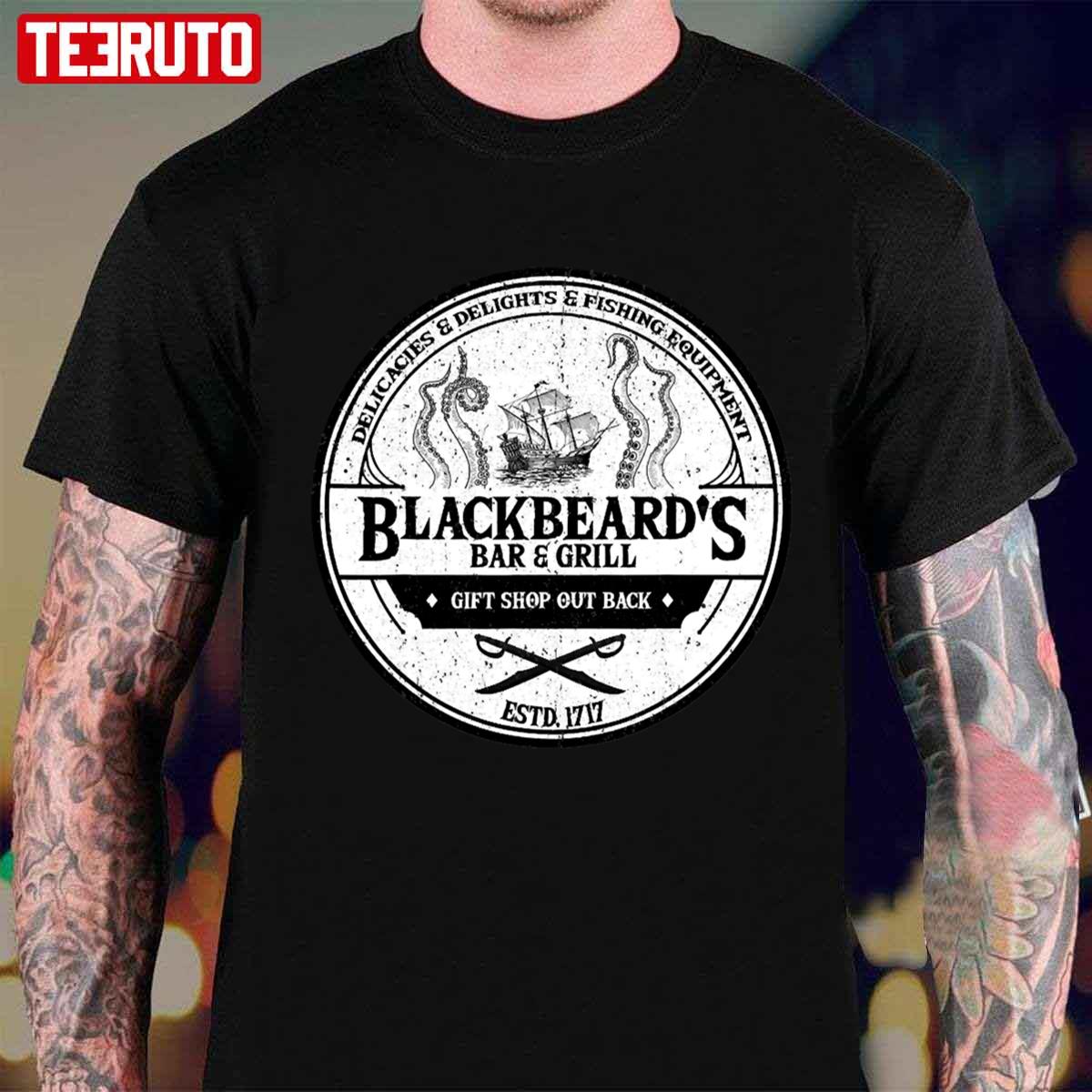 Blackbeard's Bar And Grill Our Flag Means Death Graphic Unisex T-shirt