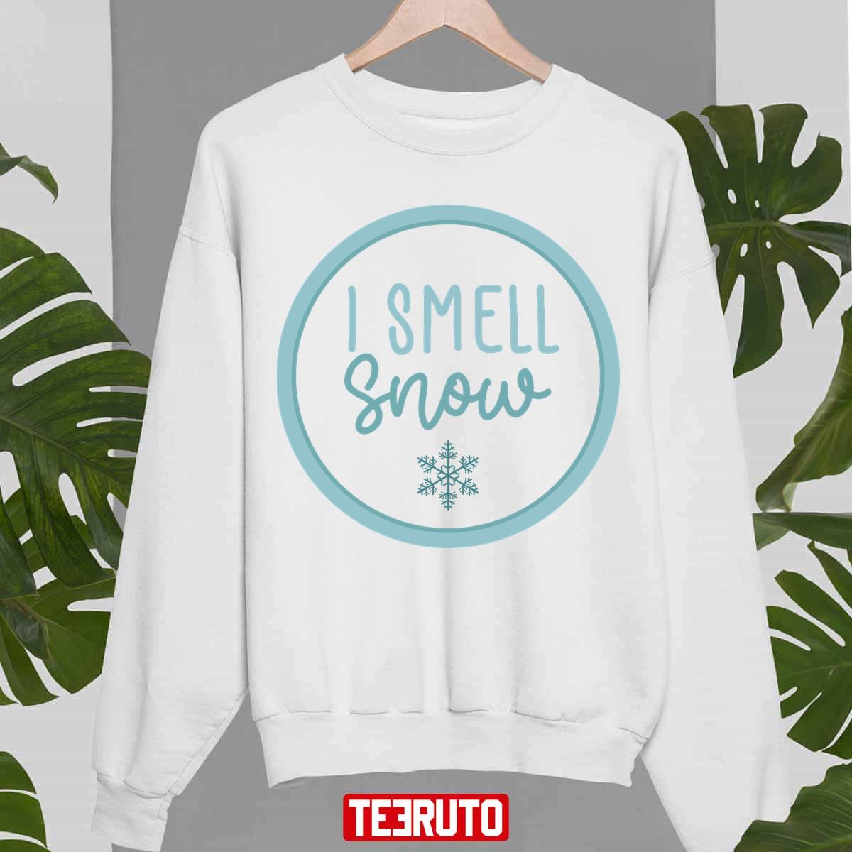 Blue Typography I Smell Snow Snow Flake Season 1 Gilmore Girls Unisex Sweatshirt