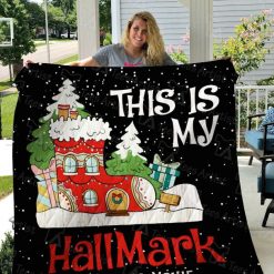 Boot House Hallmark Christmas Collection Quilt Blanket