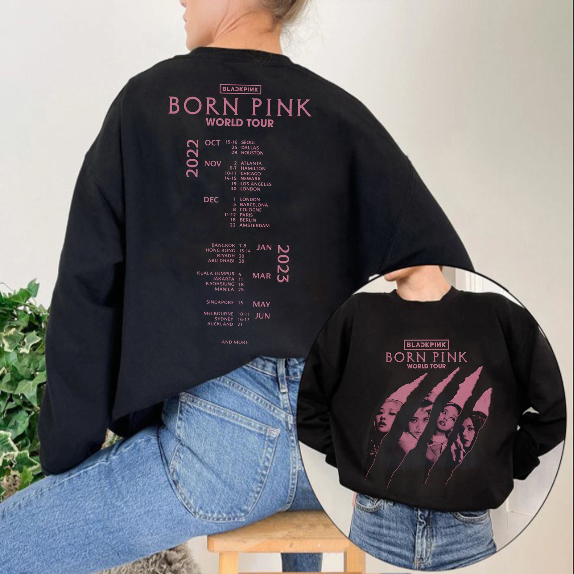 Born Pink Blackpink 2022 World Tour Blackpink Member Retro Pink Venom Unisex T-Shirt