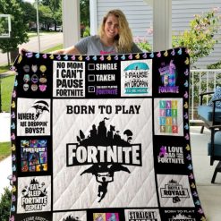 Born To Play Fortnite Poster Collection Quilt Blanket