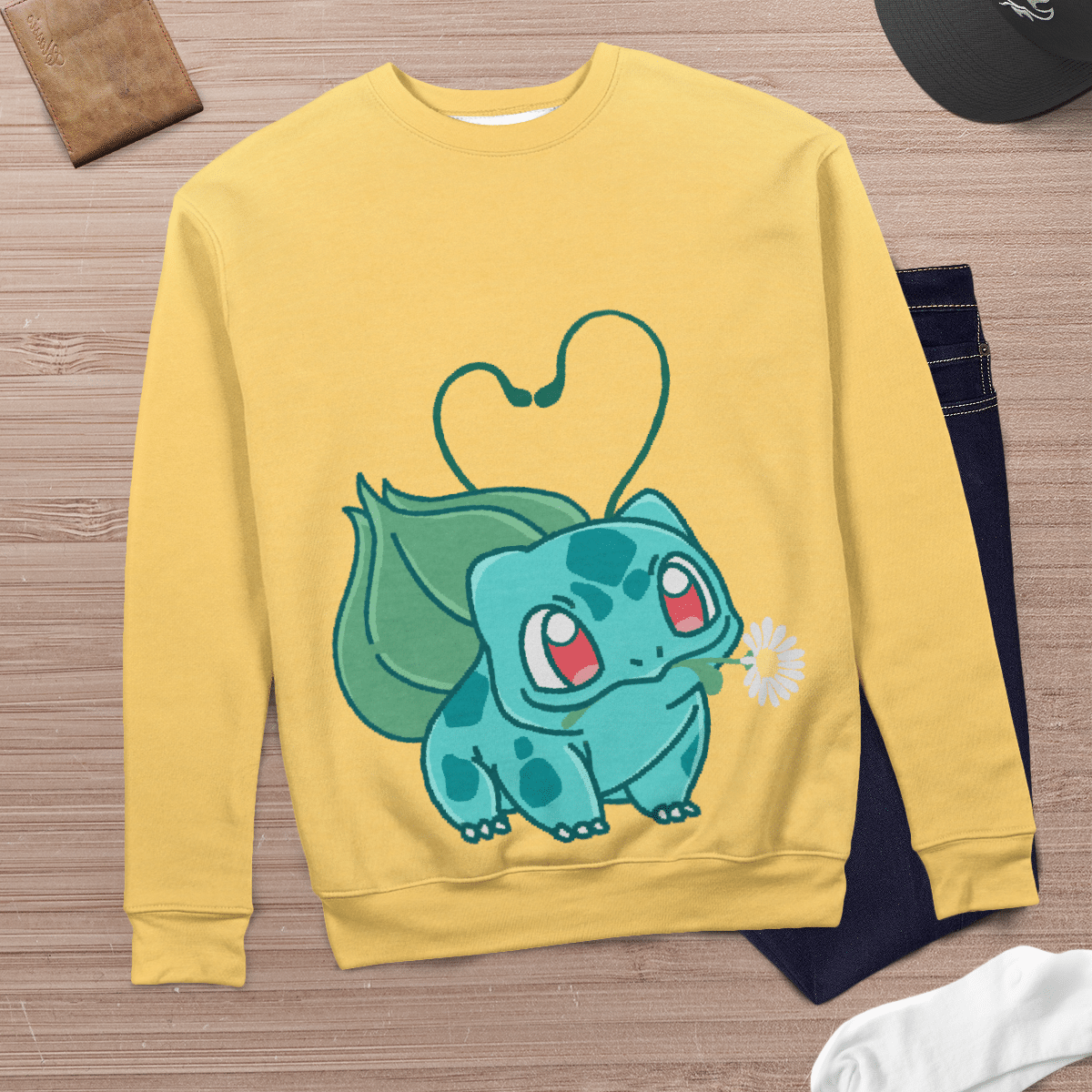 Bulbasaur Pokemon Pastel Color 3D All Over Printed Sweatshirt