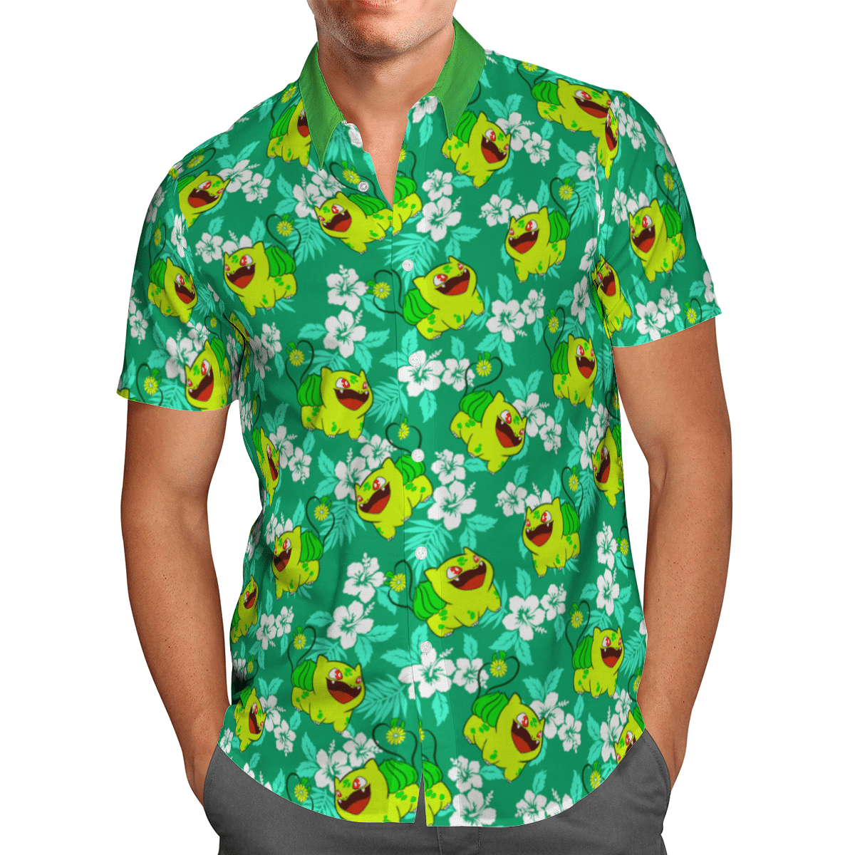 Bulbasaur Tropical Beach Pokemon Hawaiian Shirt - Teeruto