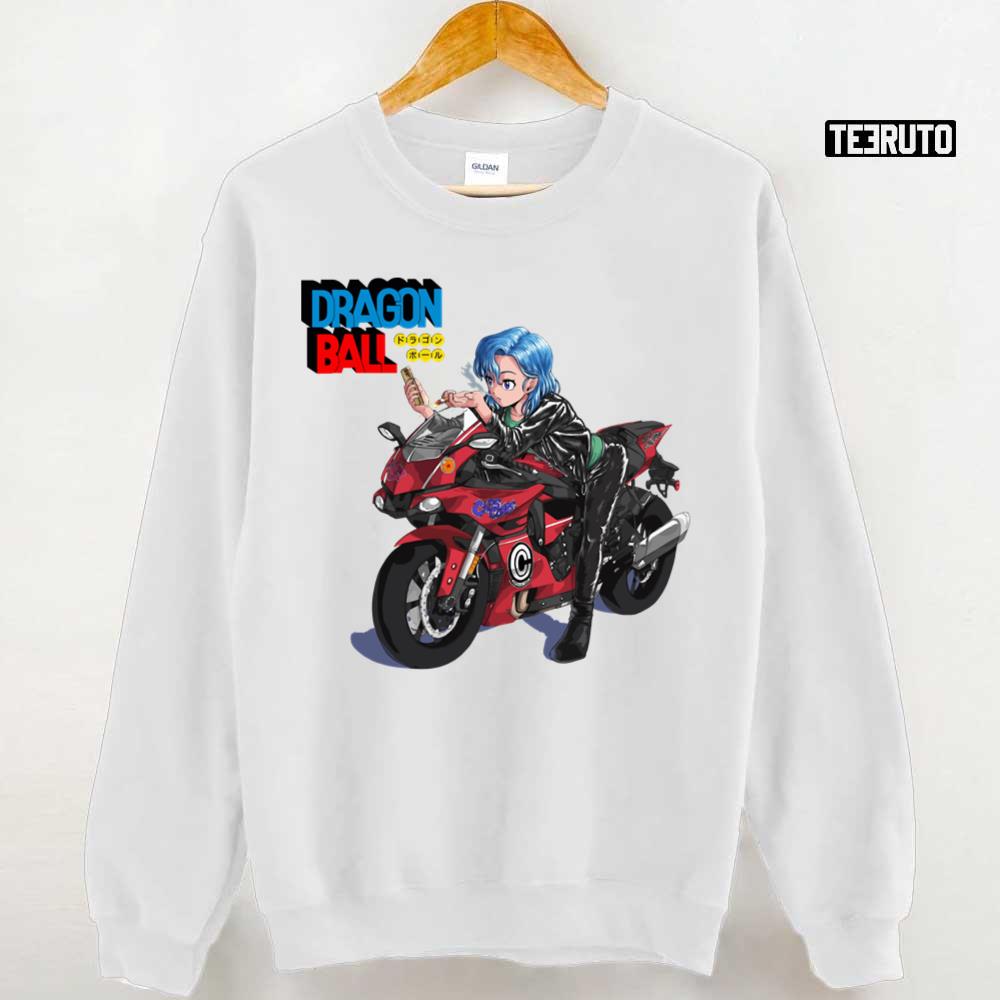 Bulma On A Motorbike Dragon Ball Fanart Unisex T-shirt