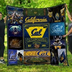 Cal EST 1868 Ncaa California Golden Bears Combined Collection Love Quilt Blanket