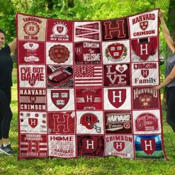 Cambridge Ncaa Harvard Crimson Collection Quilt Blanket
