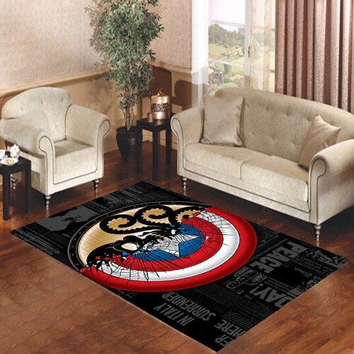 Captain America Shield Movies Living room carpet rugs