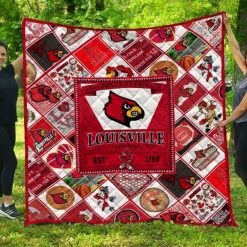 Cards For Life Ncaa Louisville Cardinals Collection Collected Love Quilt Blanket
