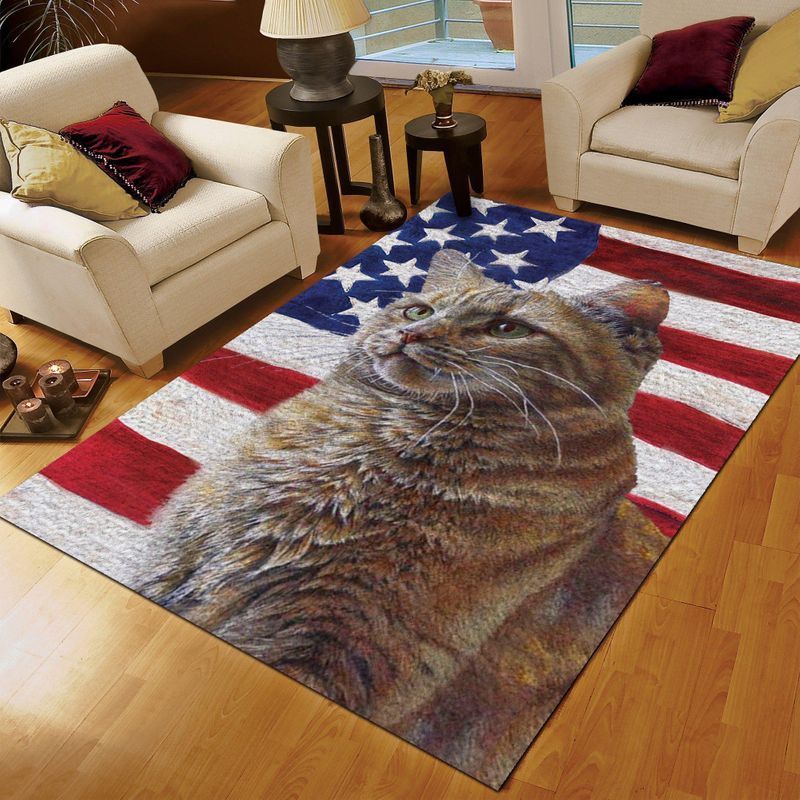 Cat American Carrying You Rug Carpet
