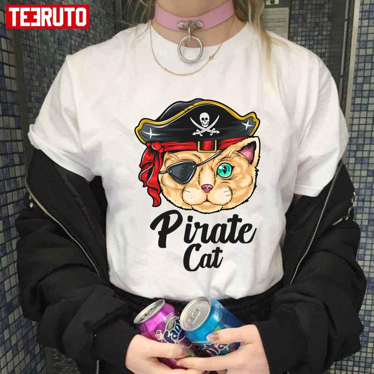 Cat Pirate Shirt Pirate Costume Cat Event Pirate Cats Unisex T-shirt