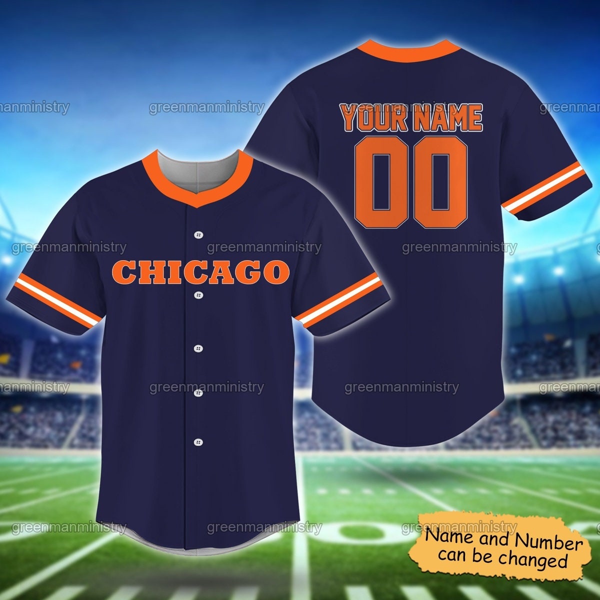 Chicago Baseball Jersey Name And Number Customize Jersey Baseball Shirt