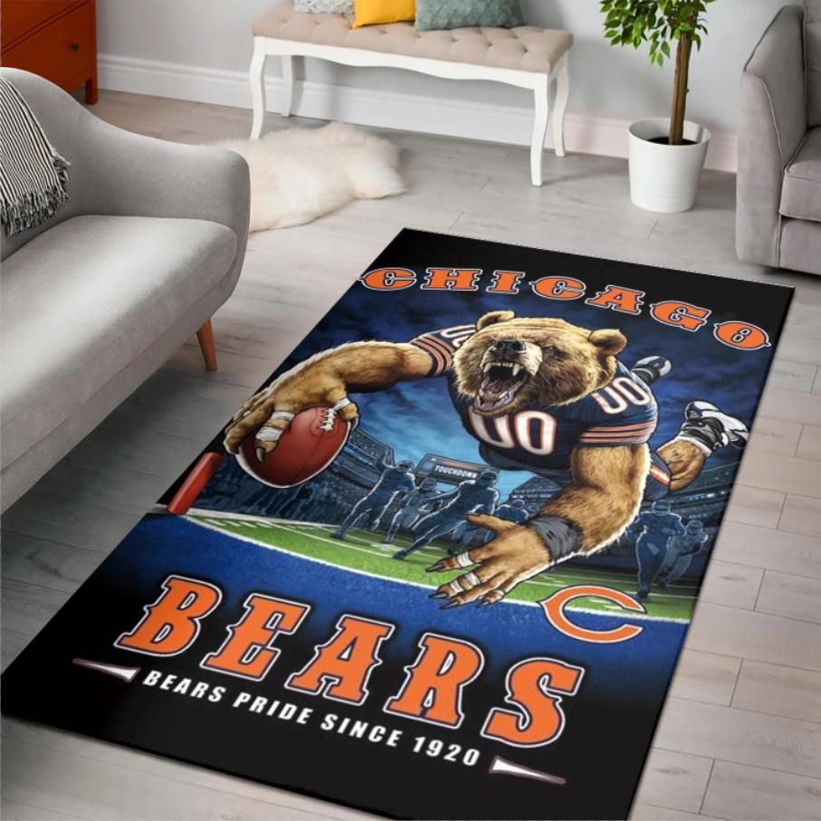 Chicago Bears 80 Years Area Rug Rugs For Living Room Rug Home Decor