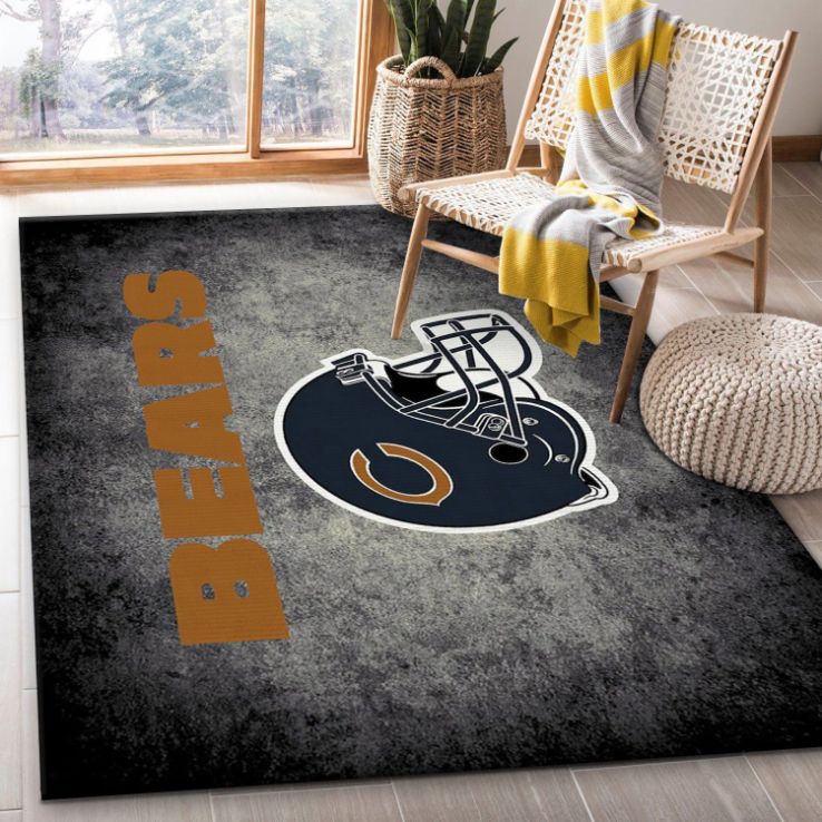 Chicago Bears Imperial Distressed Rug NFL Team Logos Area Rug, Living Room Rug, Family Gift US Decor