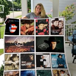 Christmas Garth Brooks Albums Combined Quilt Blanket