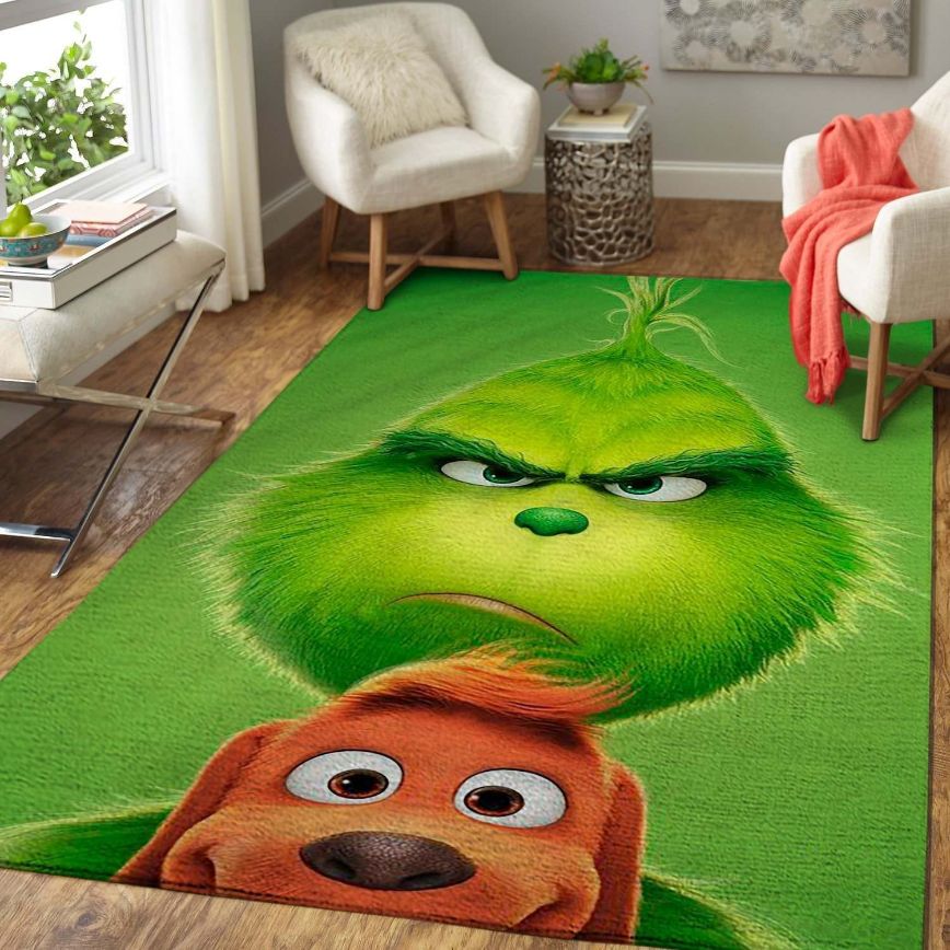 Christmas Movie Character The Grinch Area Rug Carpet  Home Decor
