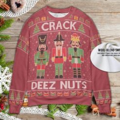 Christmas Nutcracker Crack Deez Nuts Sweater 3D Ugly Knitted